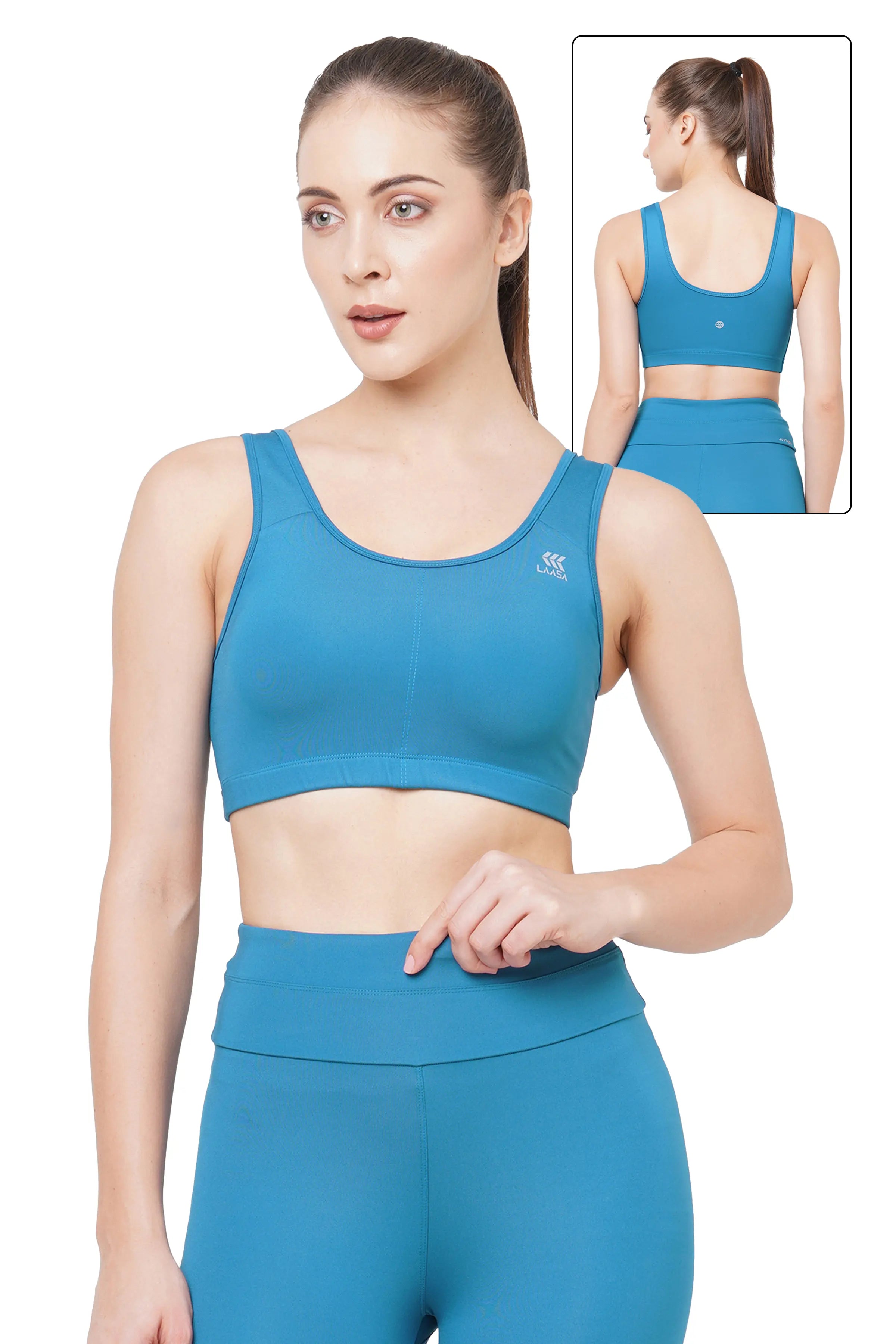 JUST-DRY Basil Green High Impact Workout Sports Bra for Women – Laasa Sports
