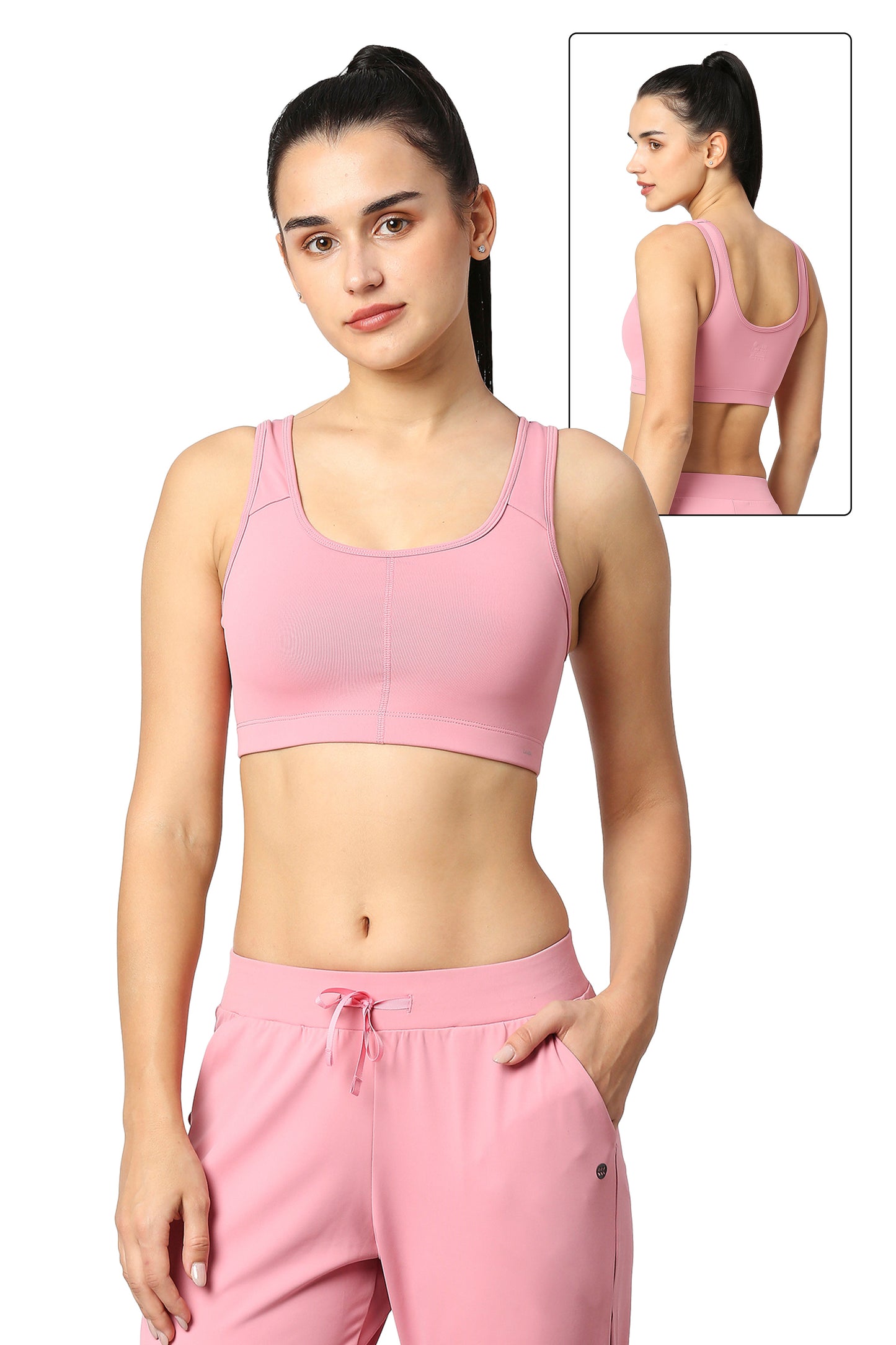 EVERYDAY ESSENTIAL SPORTS BRA - FLAMINGO PINK