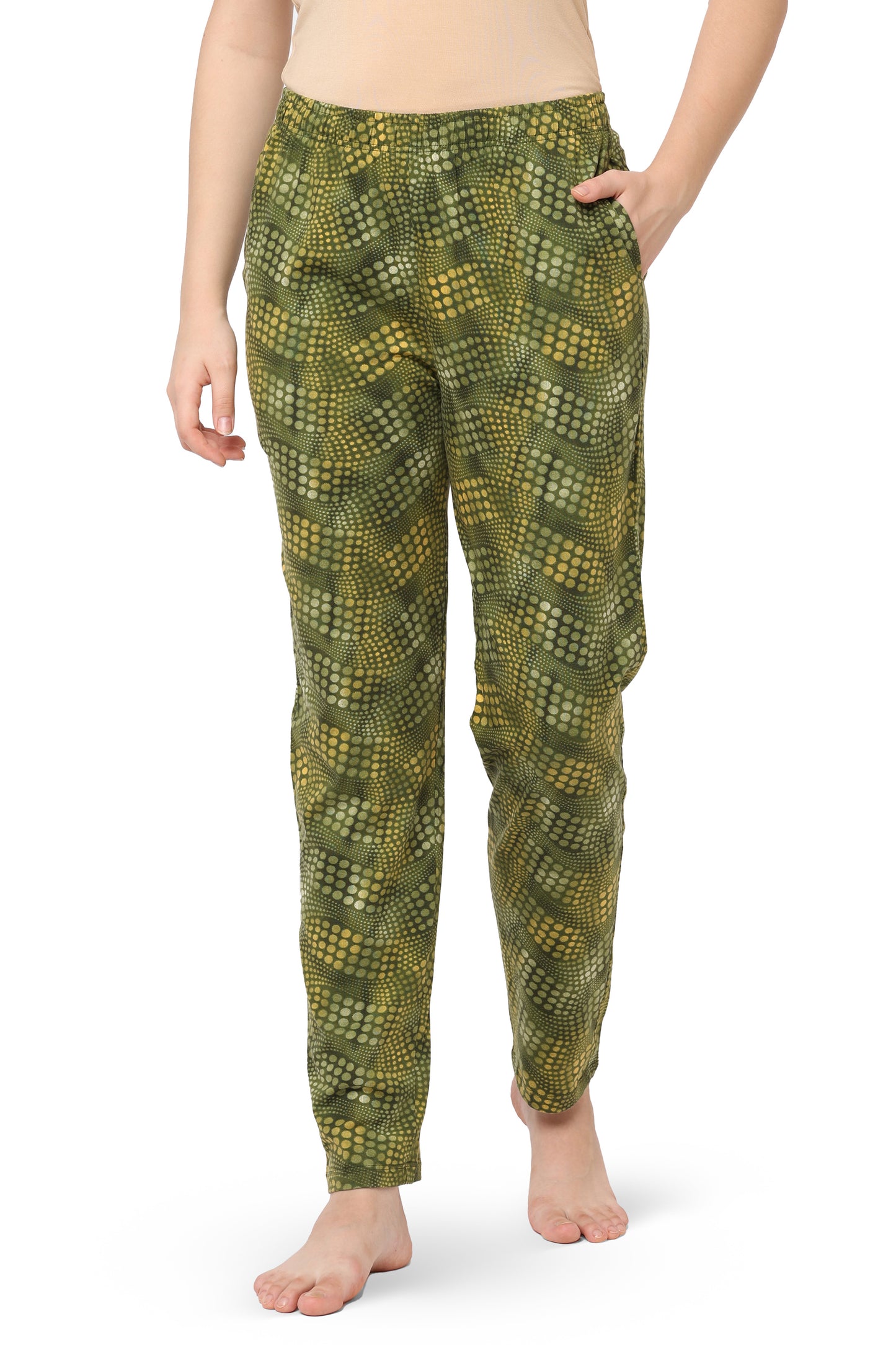 WOMEN'S COTTON KNIT PRINTED PYJAMA / LOUNGE PANTS