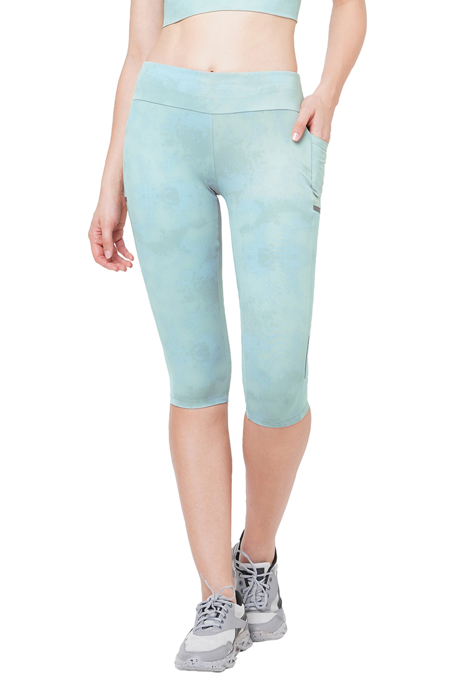 LUXE EARTHY PRINT WORKOUT CAPRI
