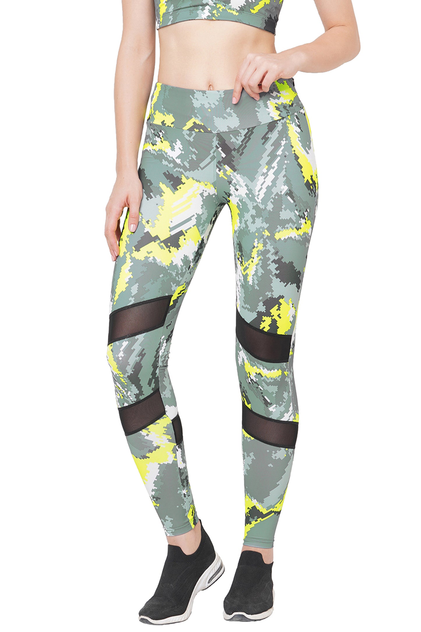 DIGI CAMOUFLAGE MESH WORKOUT TIGHTS