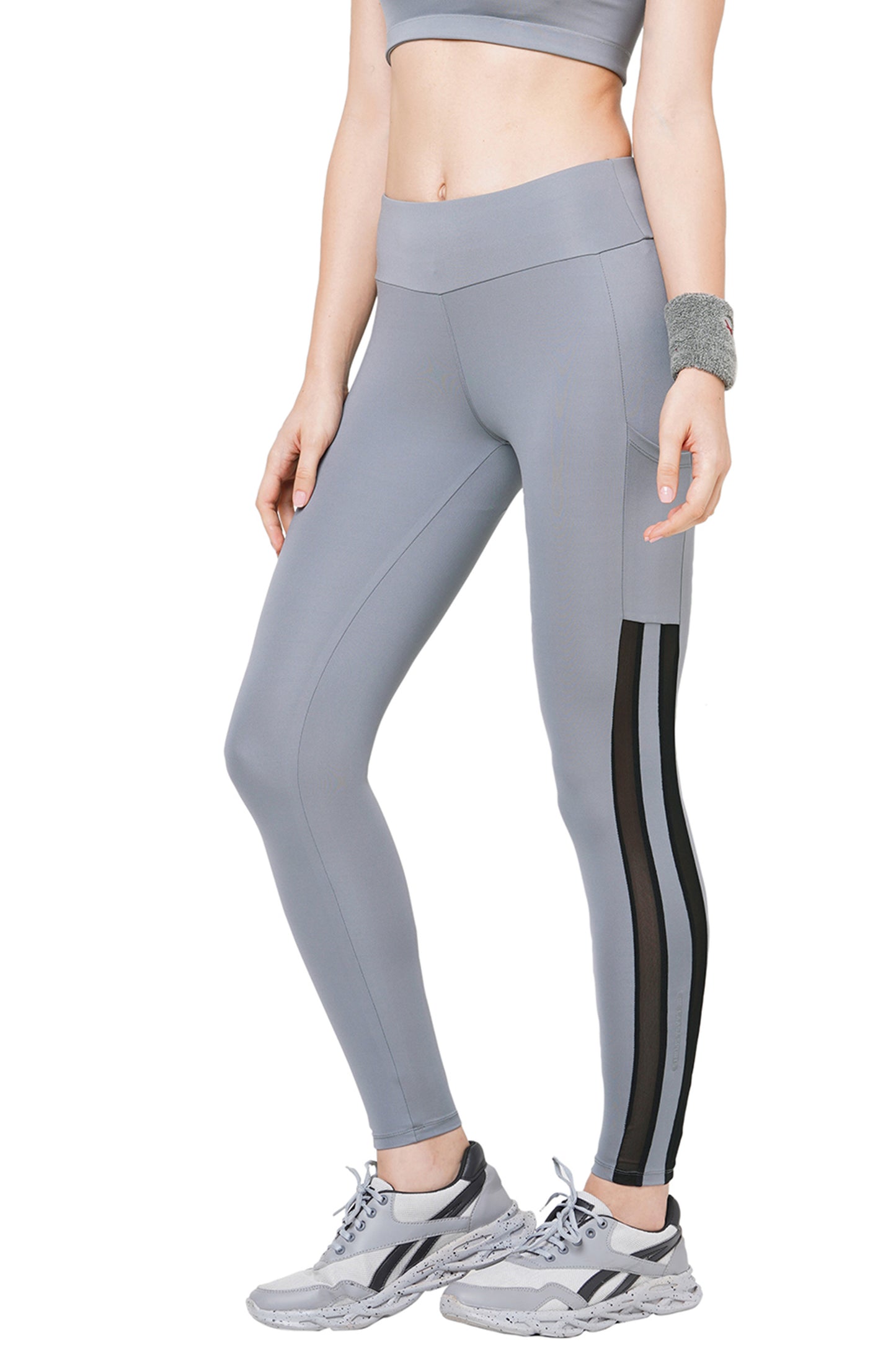 CEMENT GREY MESH PANEL 7/8 GO TRAIN TIGHTS