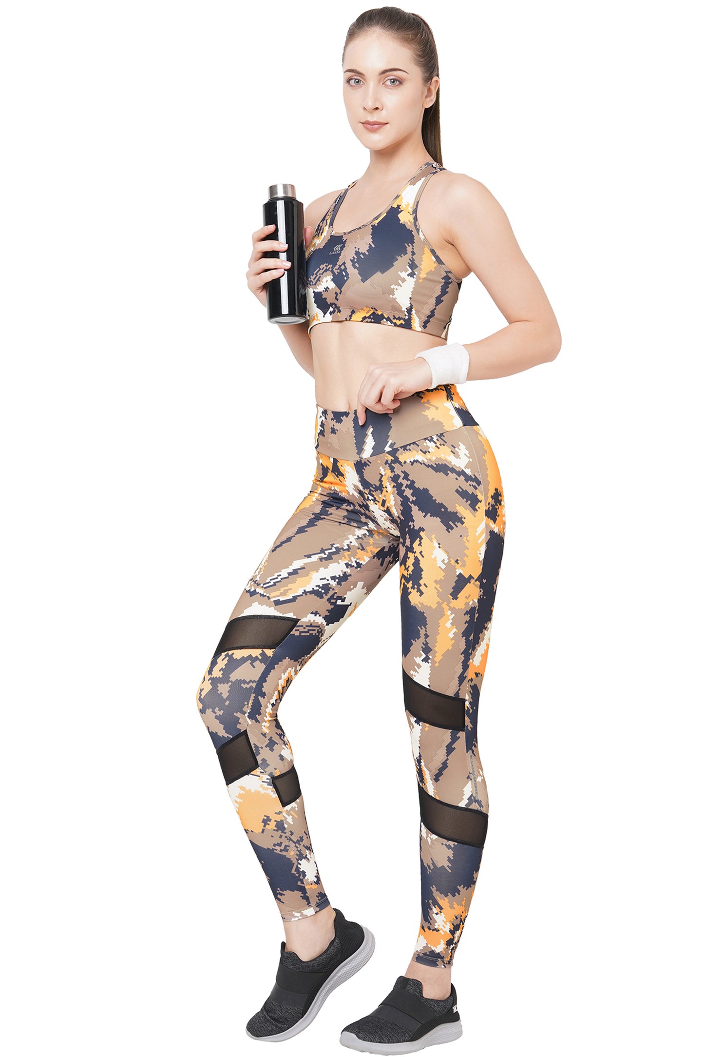 DIGI CAMOUFLAGE MESH WORKOUT TIGHTS