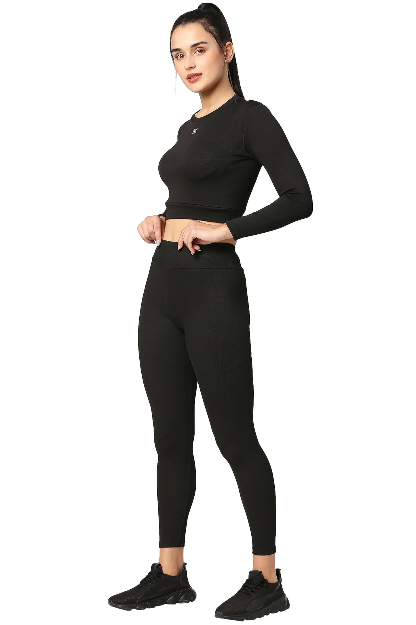 MID RISE RIBBED TIGHTS