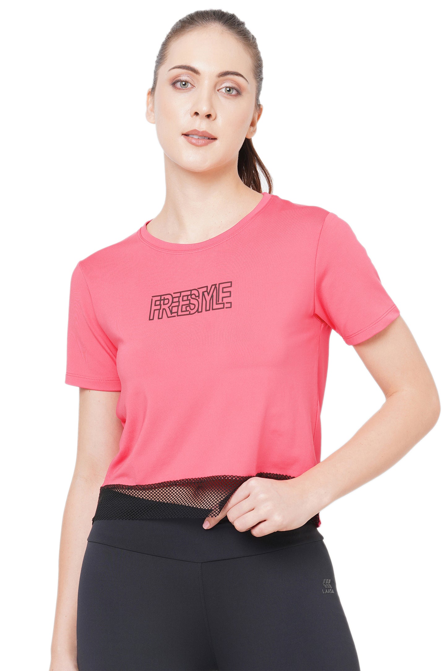 JUST-DRY WORKOUT MESH CROP TOP