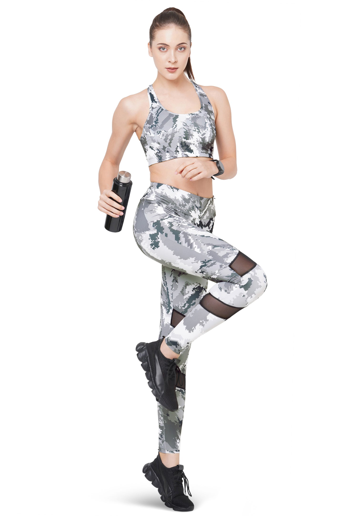 CAMOUFLAGE PRINT GYM WORKOUT SET