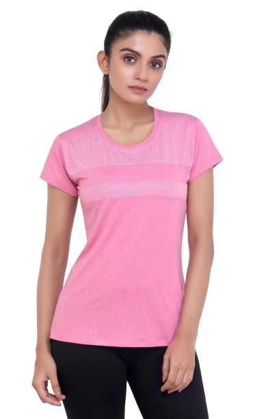 JUST-DRY WOMEN'S MELANGE PERFORMANCE TEE