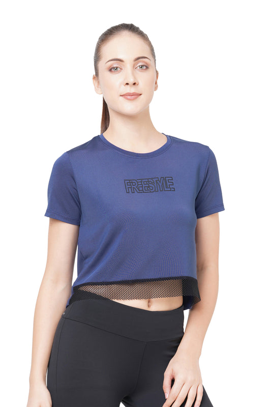 JUST-DRY WORKOUT MESH CROP TOP