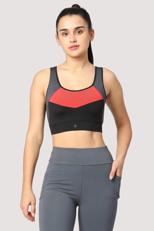 Women Sports Bra with Removable Pads and Stylish U-Back Design