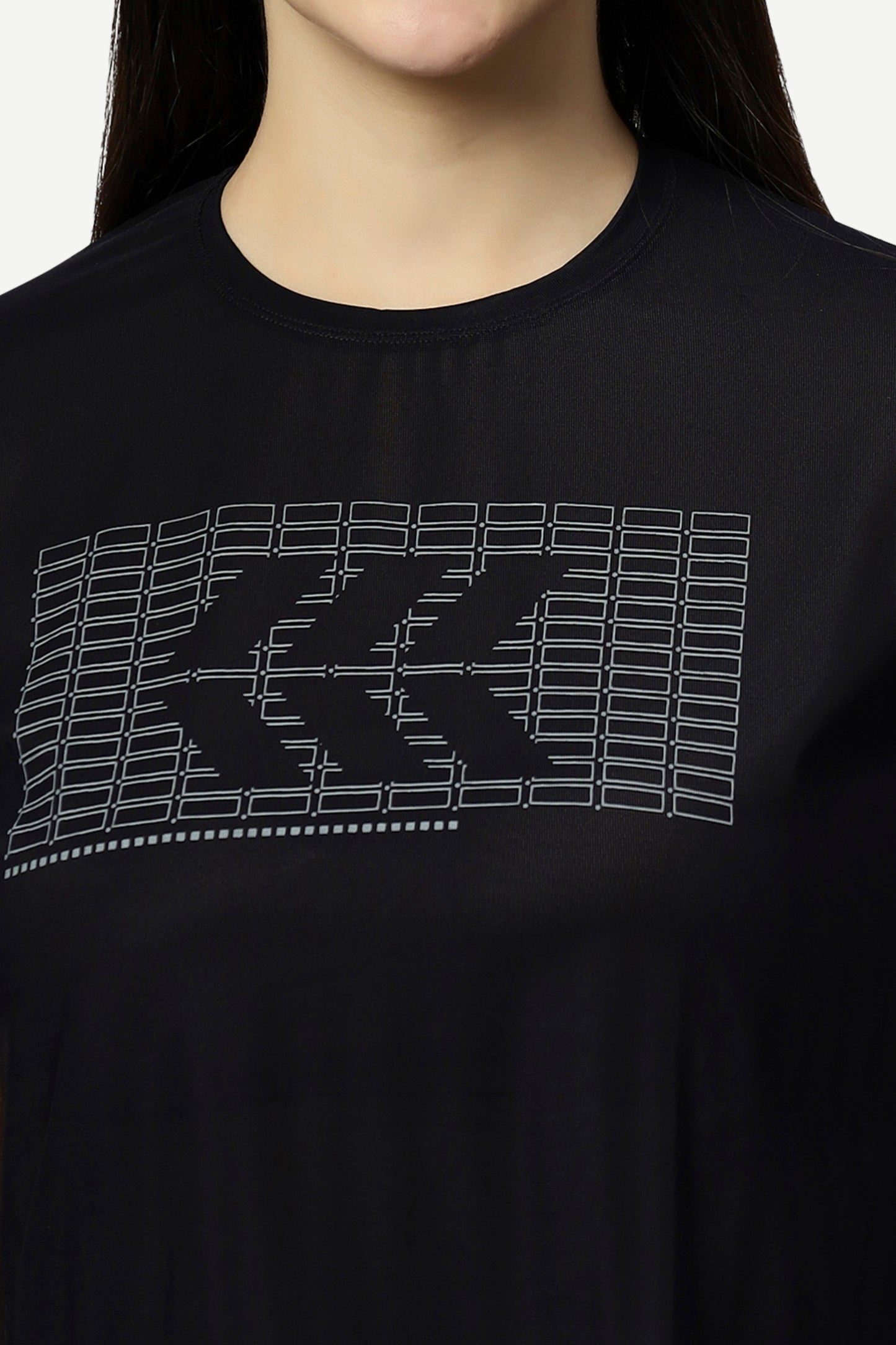 PRINTED MESH - SHEER CROP TOP