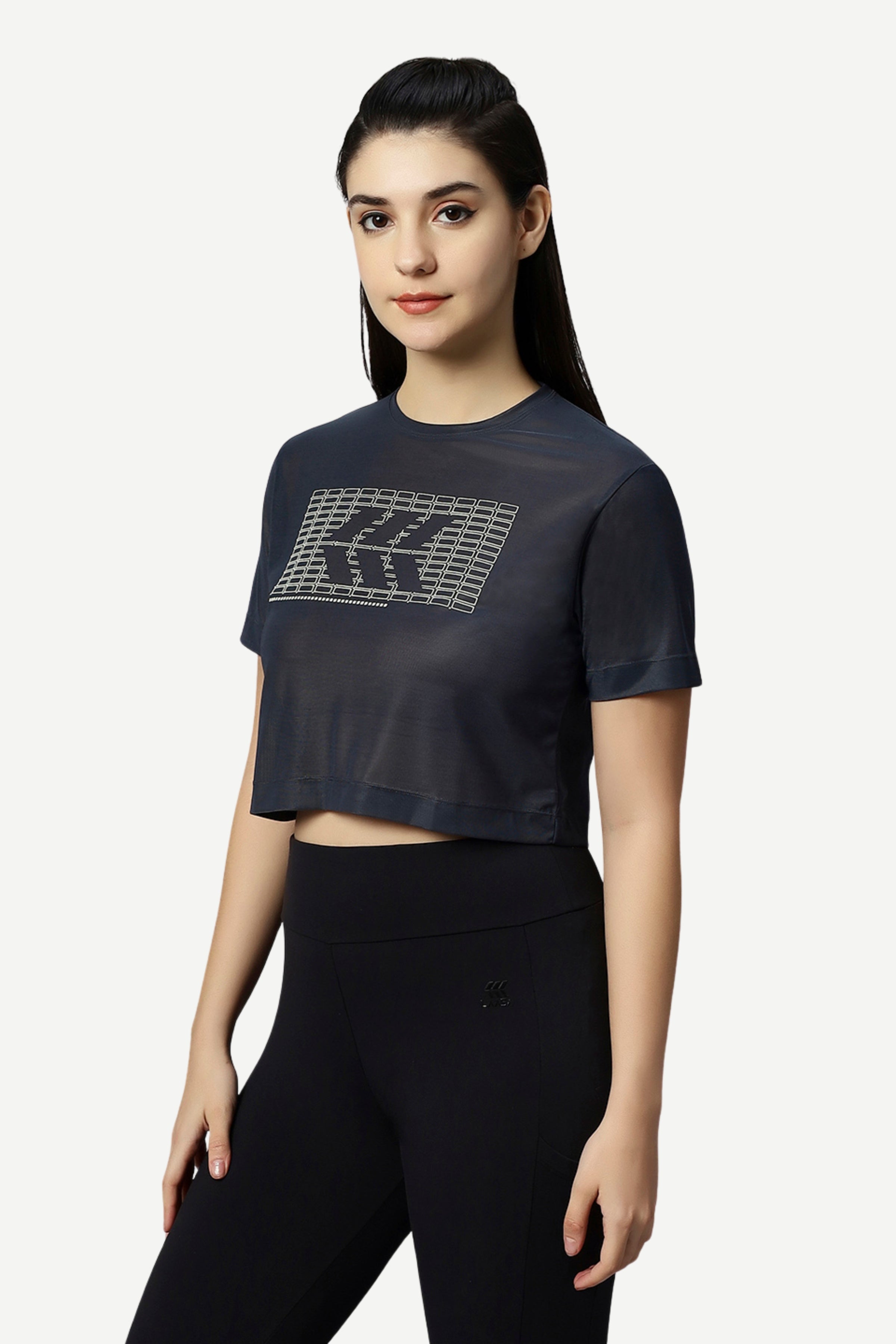 WOMEN STYLISH MESH CROP TOP – Laasa Sports