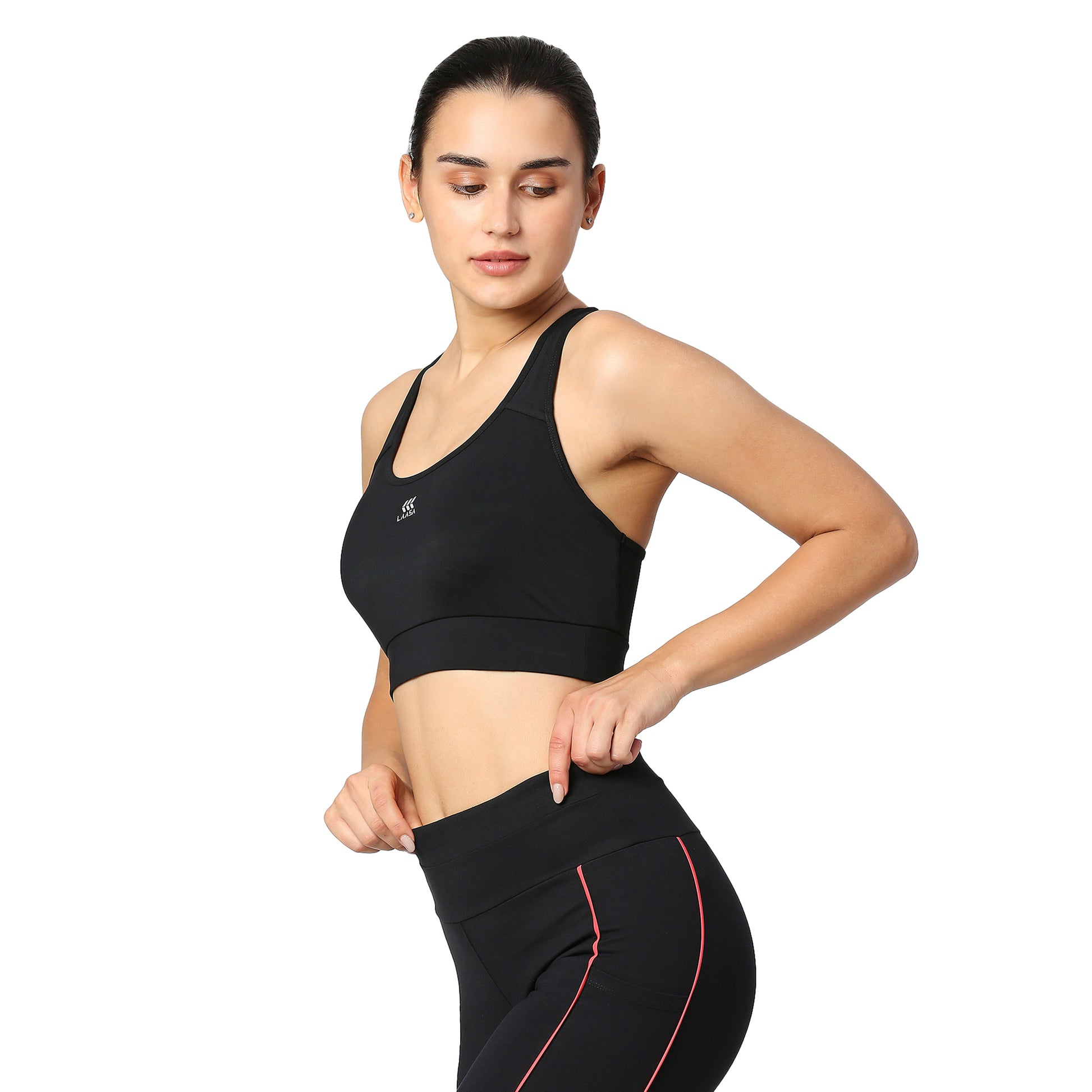 Buy LAASA Women JUST-Dry HIGH Impact Gym Workout Sports Bra with