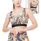 JUST-DRY CAMOUFLAGE PRINT X-BACK TRAINING SPORTS BRA