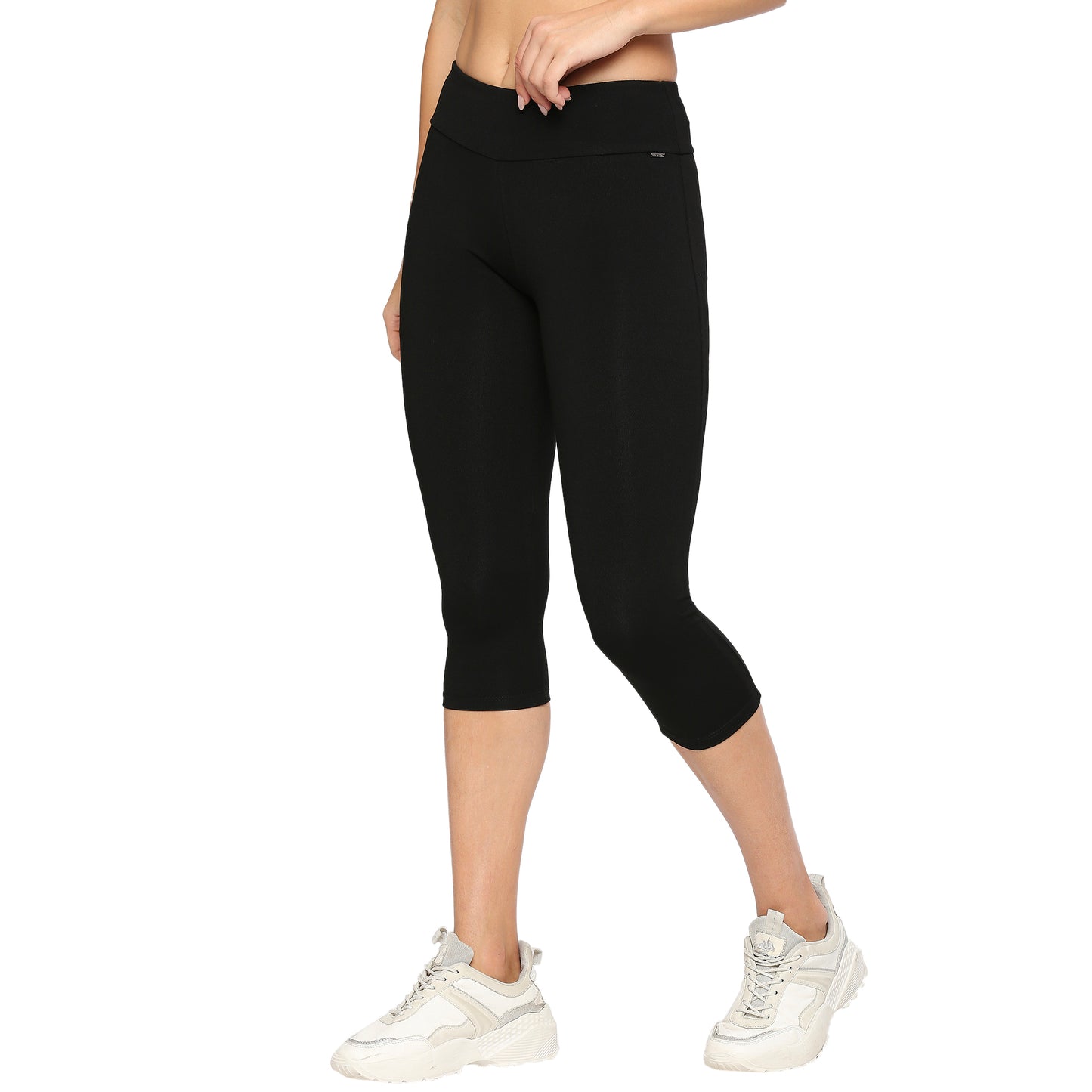 Apana Yoga Lifestyle Polyester Spandex Active Stetch Capri Black Pants  WOMEN'S S 739754631832 on eBid Canada