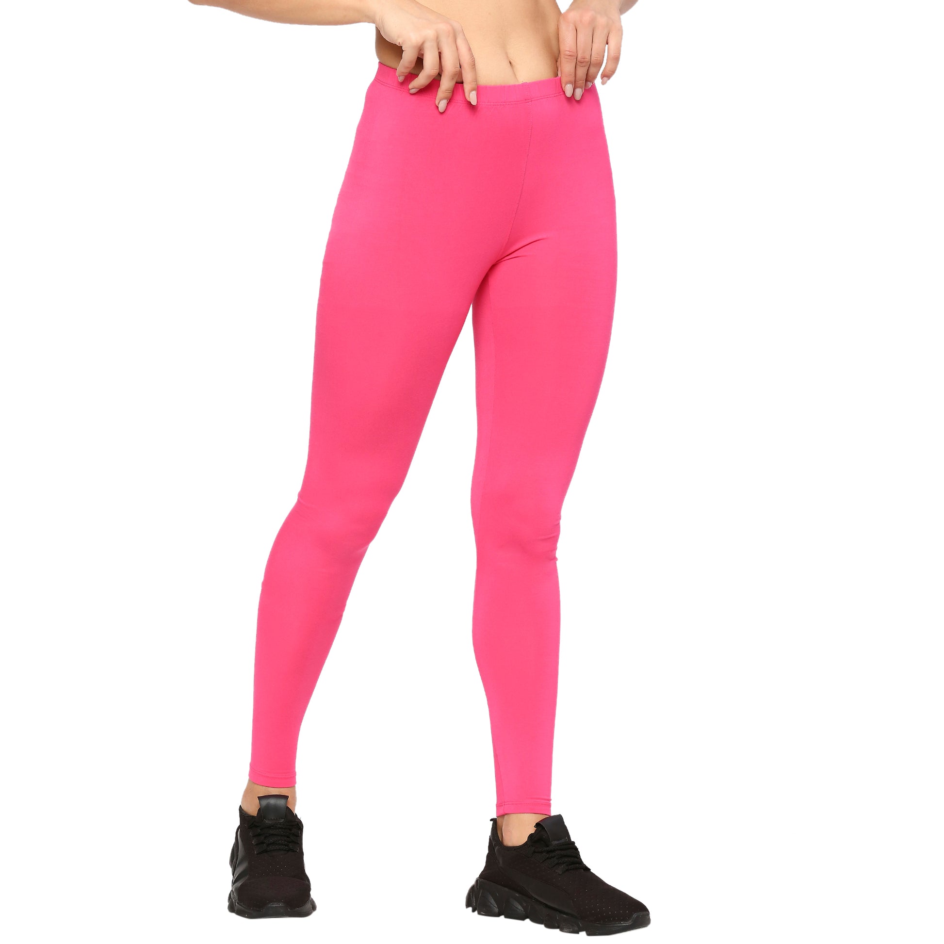 Buy LAASA Women's Solid Inner & Outer Wear Active Hot Shorts Rani Pink at