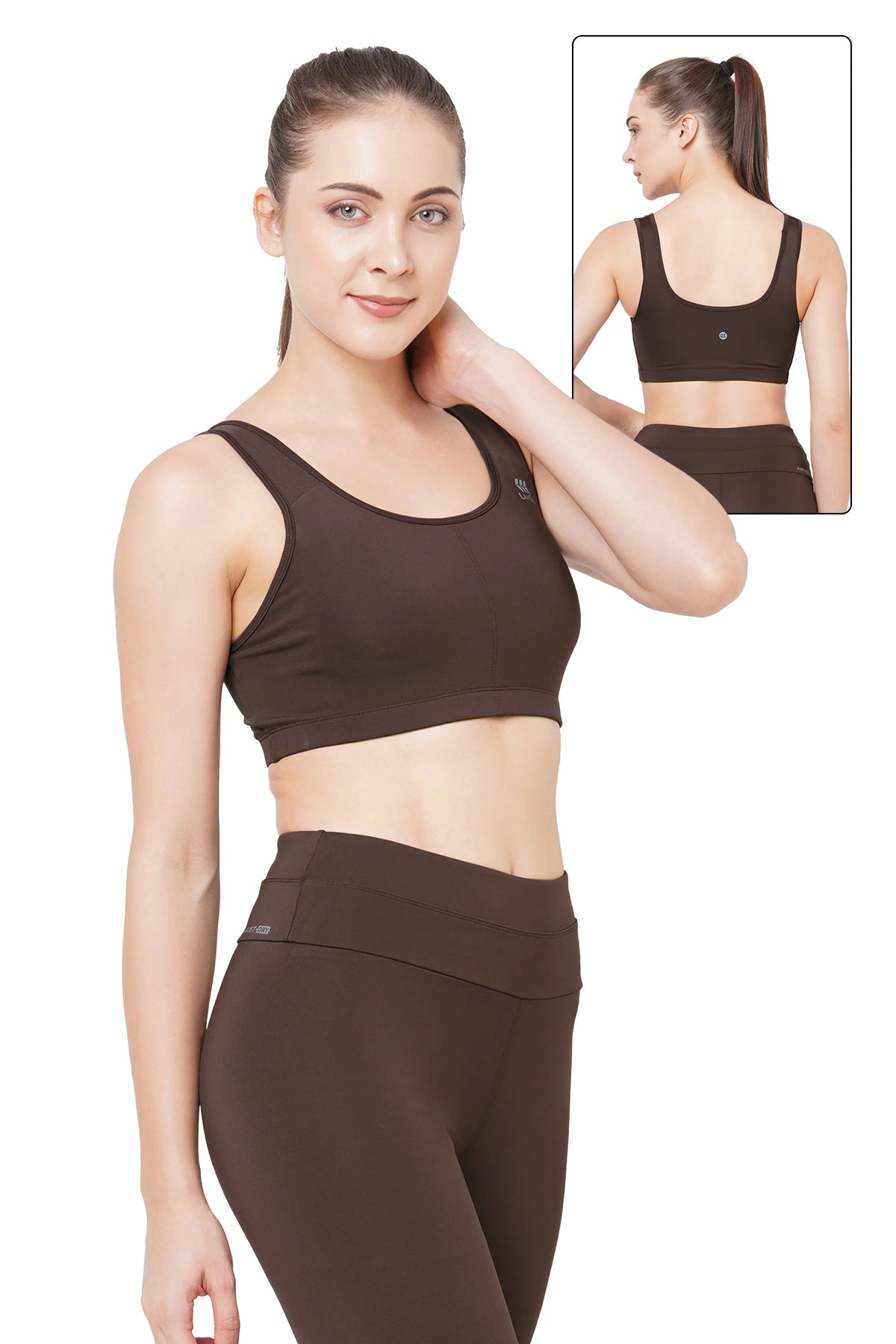 PREMIUM COMFORT COCOA BROWN SPORTS BRA