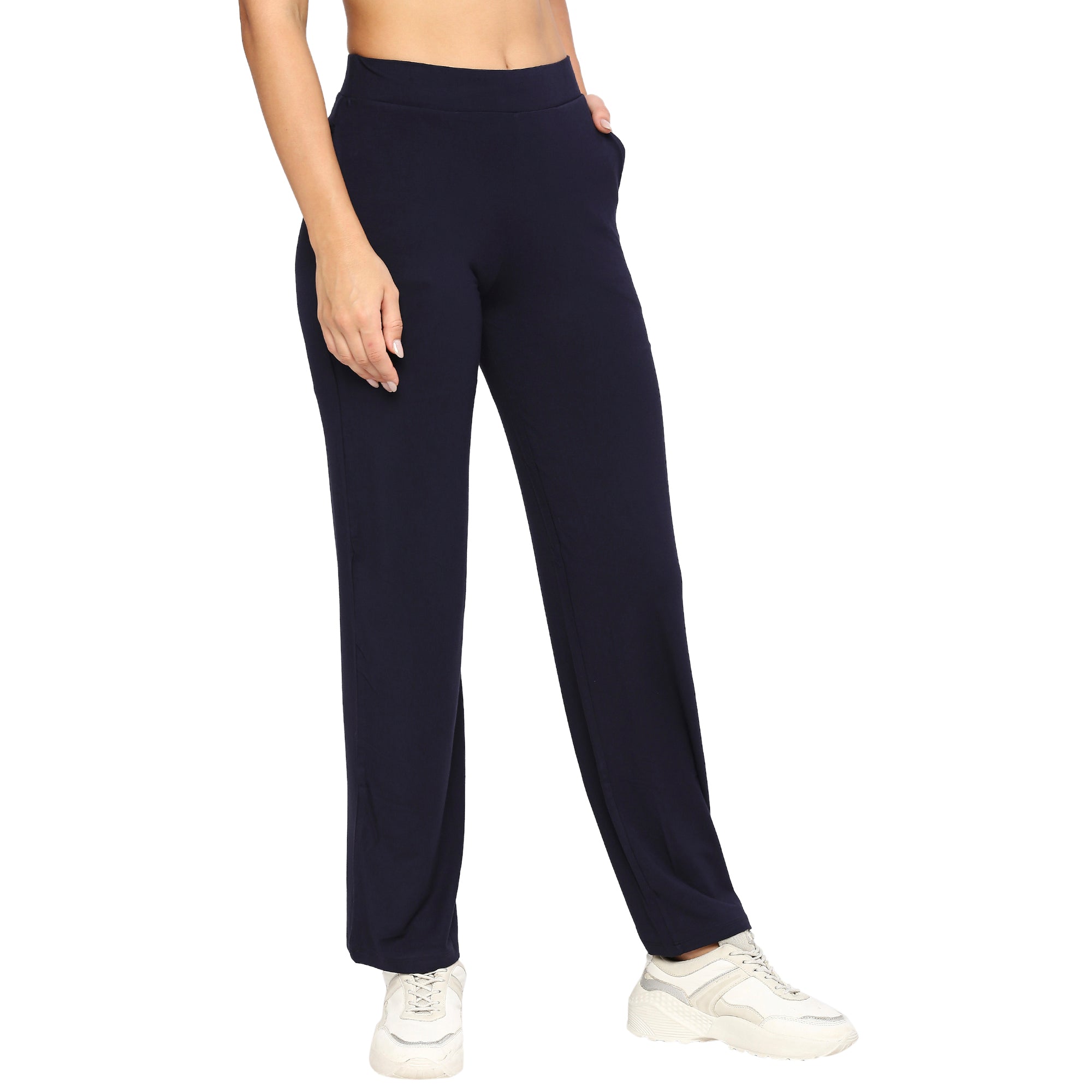 Buy Tokyo Talkies White Straight Fit Solid Parallel Trousers for Women  Online at Rs938  Ketch