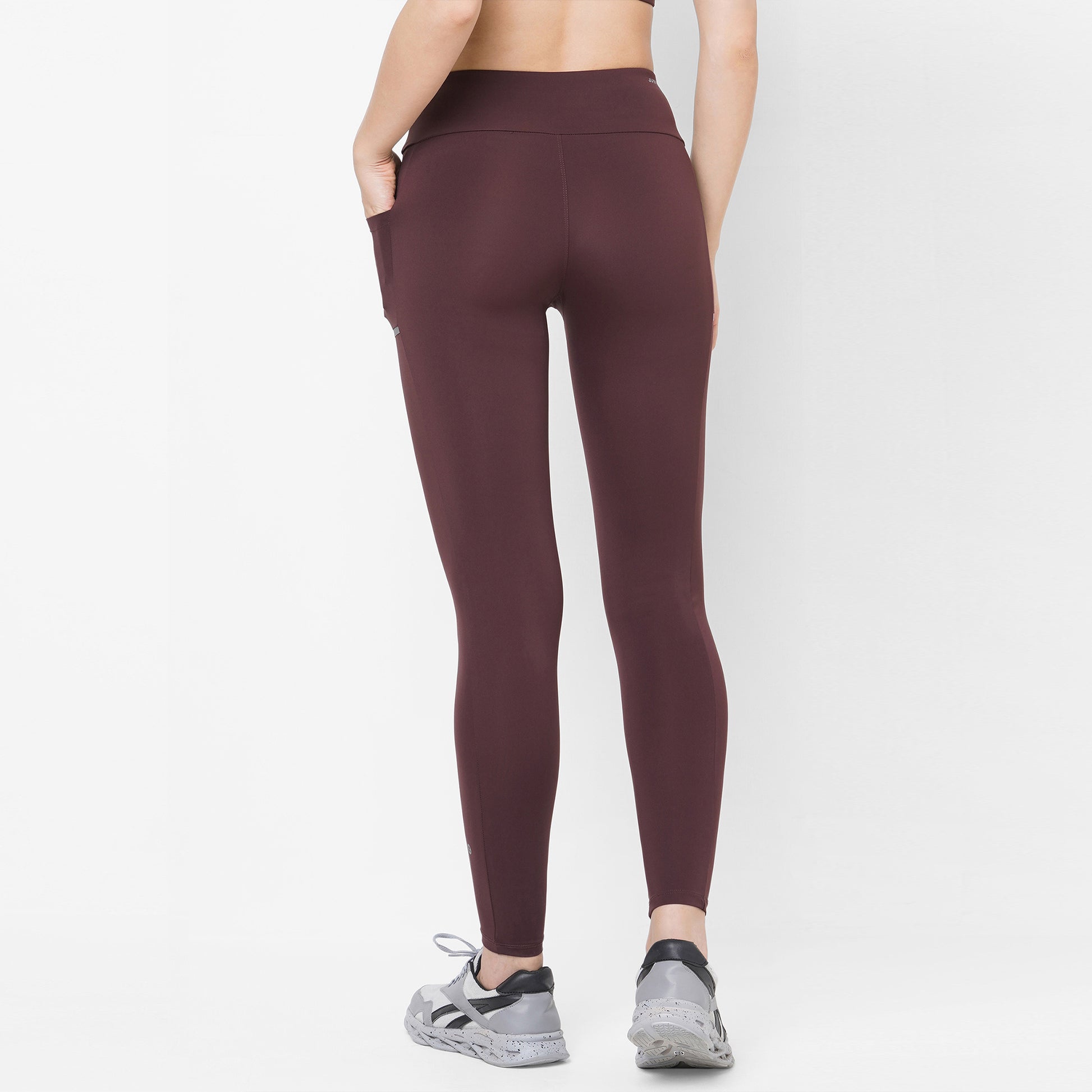 Laasa Sports  Chocolate Brown JUST-DRY Workout Pants for Women