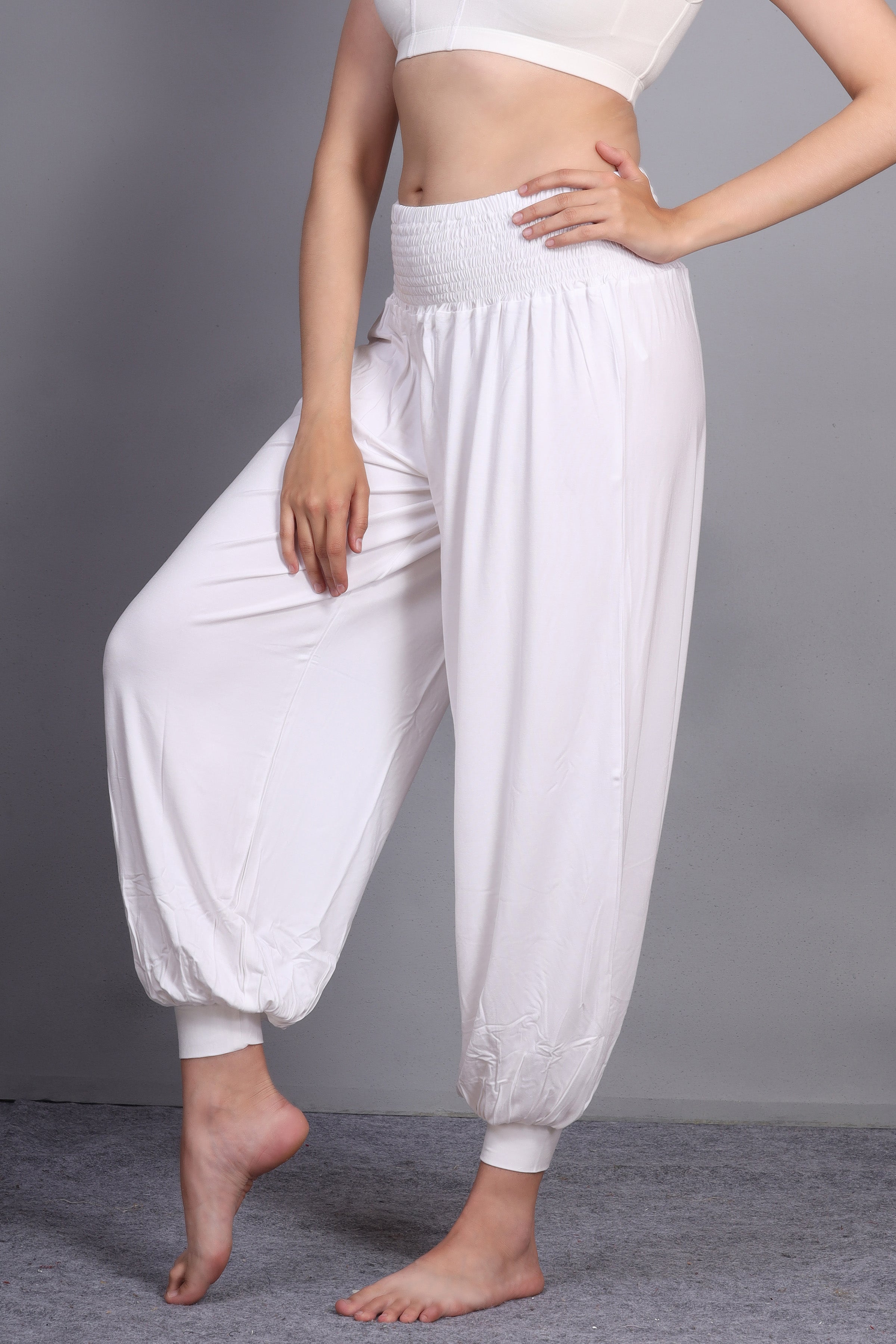 Buy Gennxt Harem Pants White Trousers Alibaba Gypsy Hippie Aladdin Baggy  Genie Women Hmong at Amazon.in
