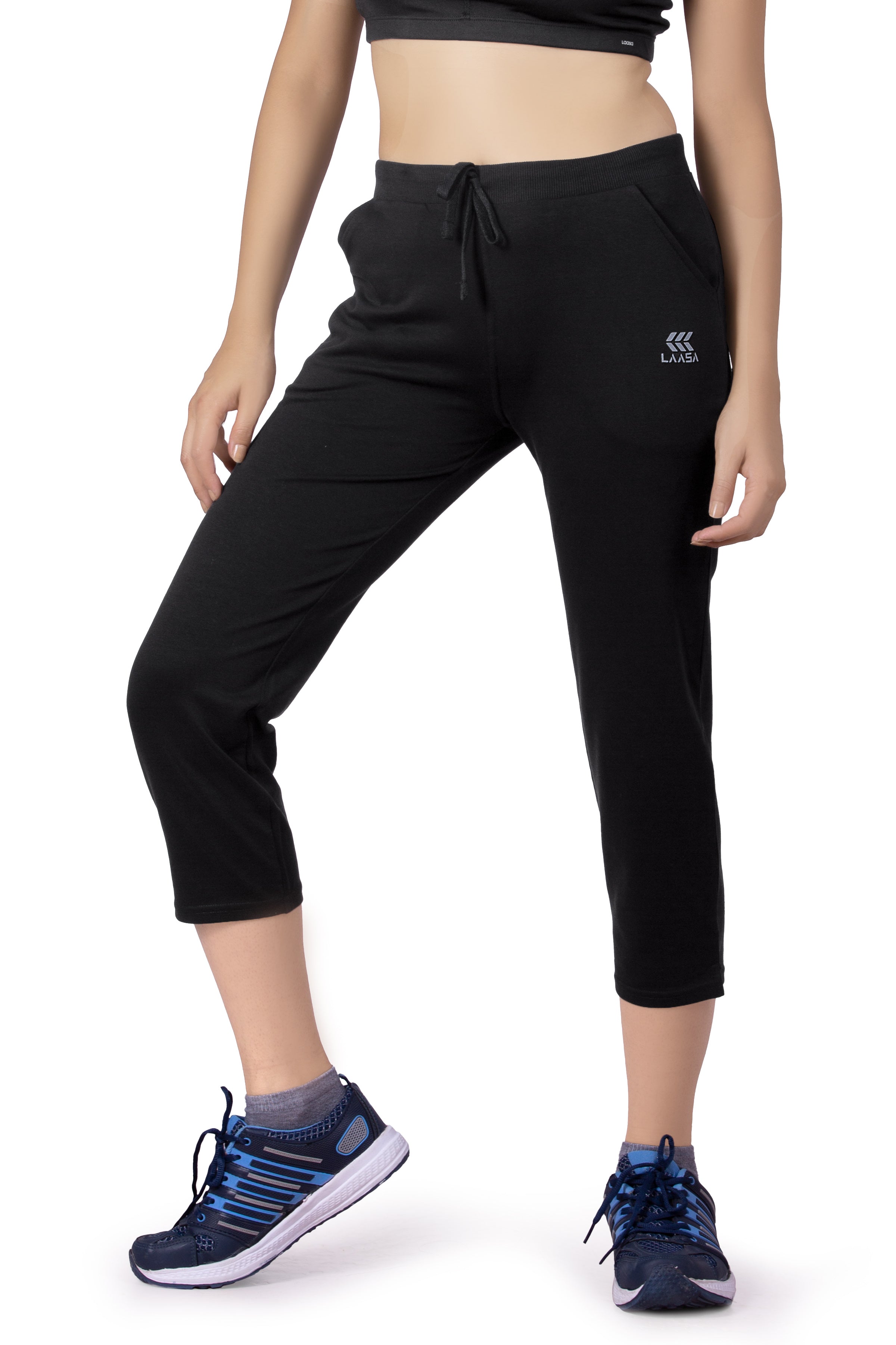 Laasa Sports | Women Solid Basic Cotton Capri for Women