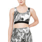 JUST-DRY CAMOUFLAGE PRINT X-BACK TRAINING SPORTS BRA