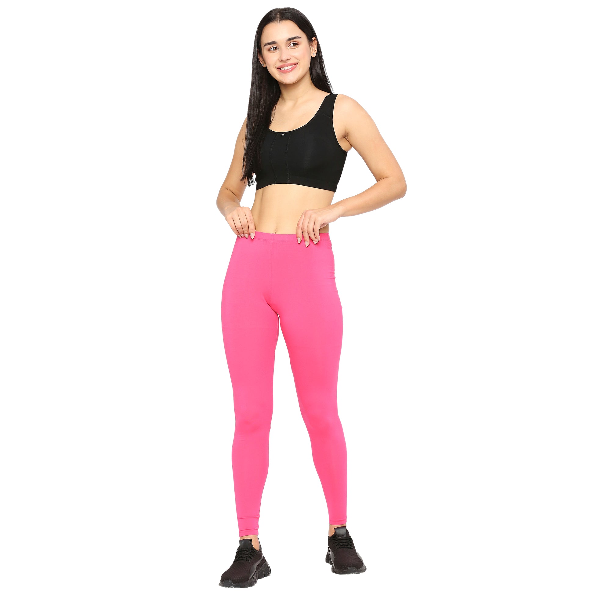 Laasa Sports  Mid-Rise Solid Leggings for Women