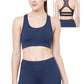 Navy Blue Stylish Back Sports Bra for Women
