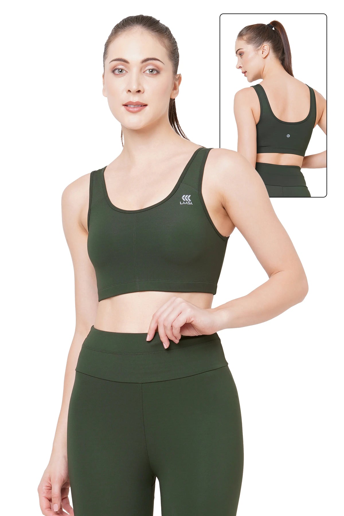 LAASA CLASSIC RIFLE GREEN SPORTS BRA