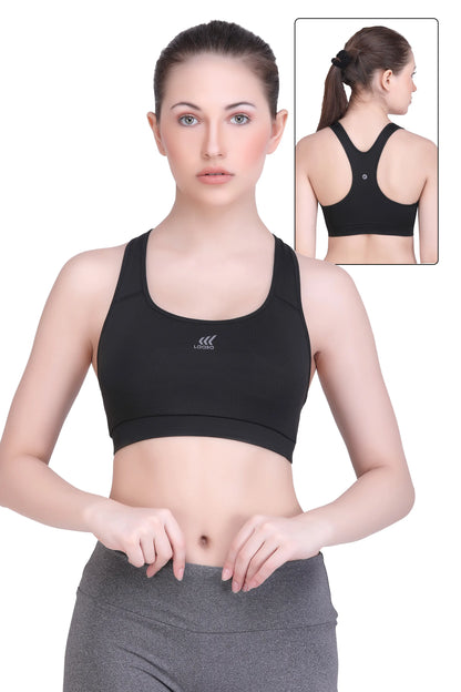 Buy LAASA Women JUST-Dry HIGH Impact Gym Workout Sports Bra with