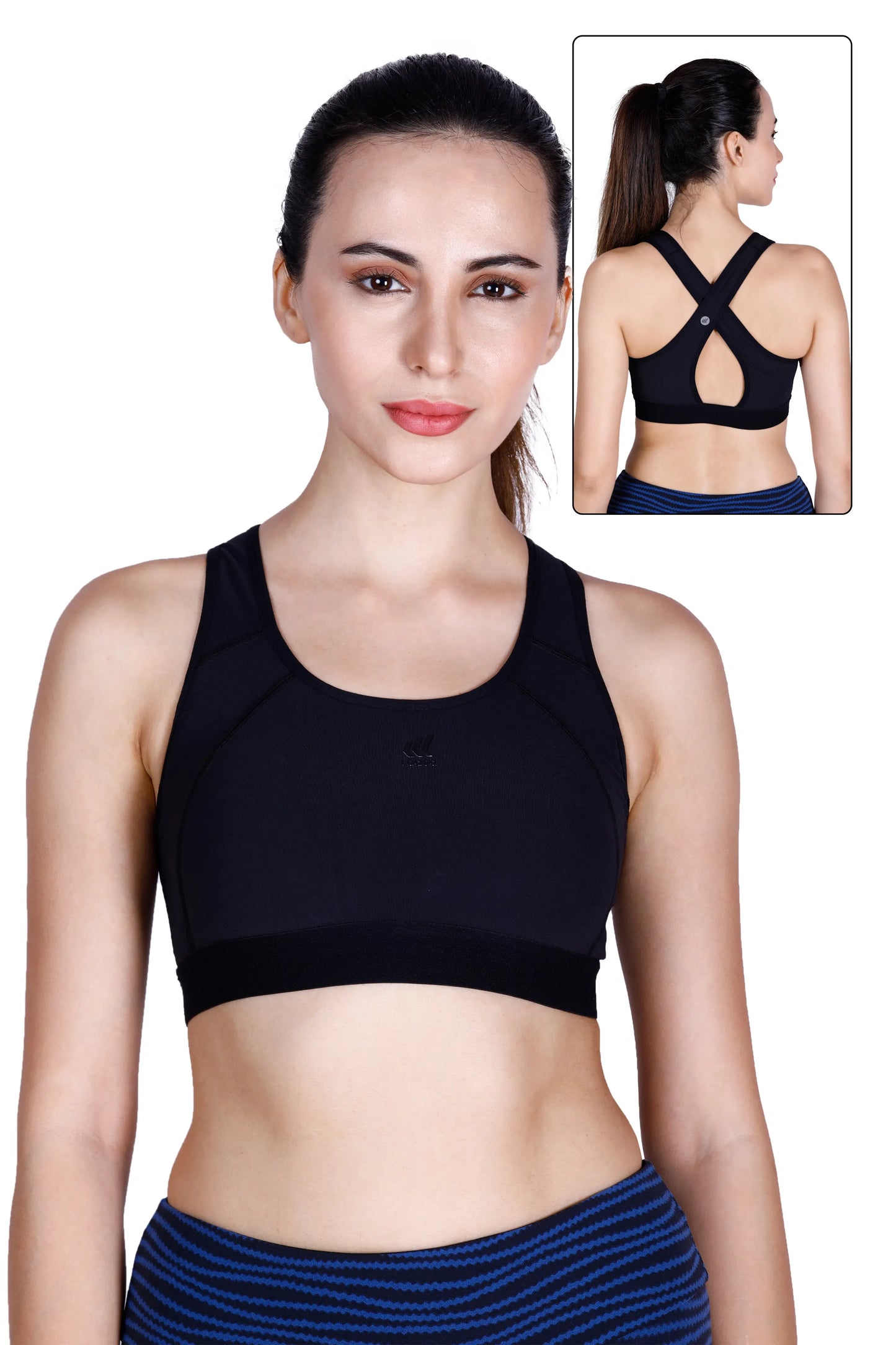 High Impact Cross Back Sports Bra for Women