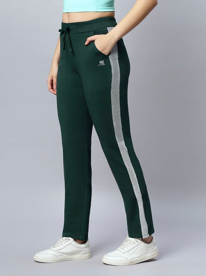 COTTON RICH SIDE STRIPED TRACK PANT FOR WOMEN