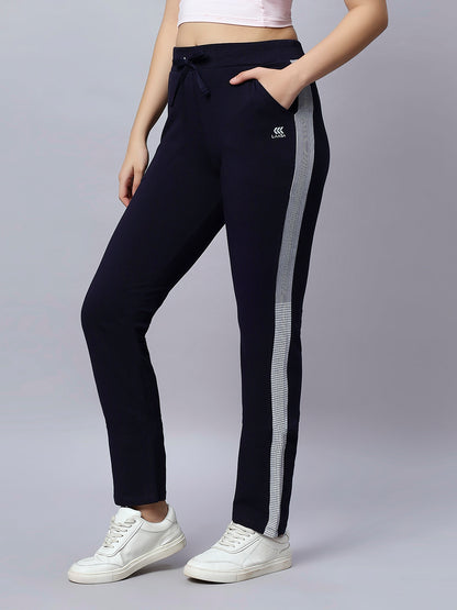 COTTON RICH SIDE STRIPED TRACK PANT FOR WOMEN