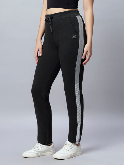 COTTON RICH SIDE STRIPED TRACK PANT FOR WOMEN