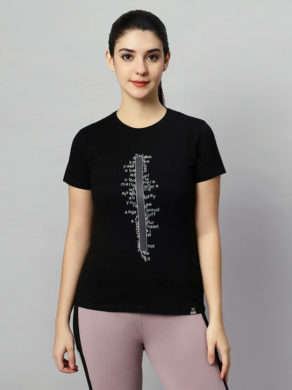 SOFT TEXTURED MULTI PRINT COTTON T-SHIRT FOR WOMEN