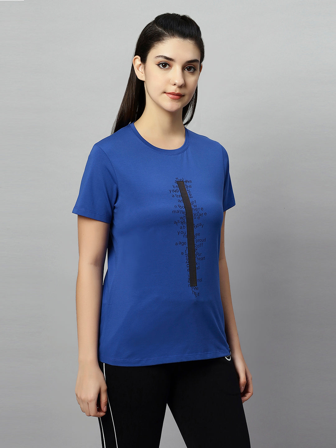 SOFT TEXTURED MULTI PRINT COTTON T-SHIRT FOR WOMEN