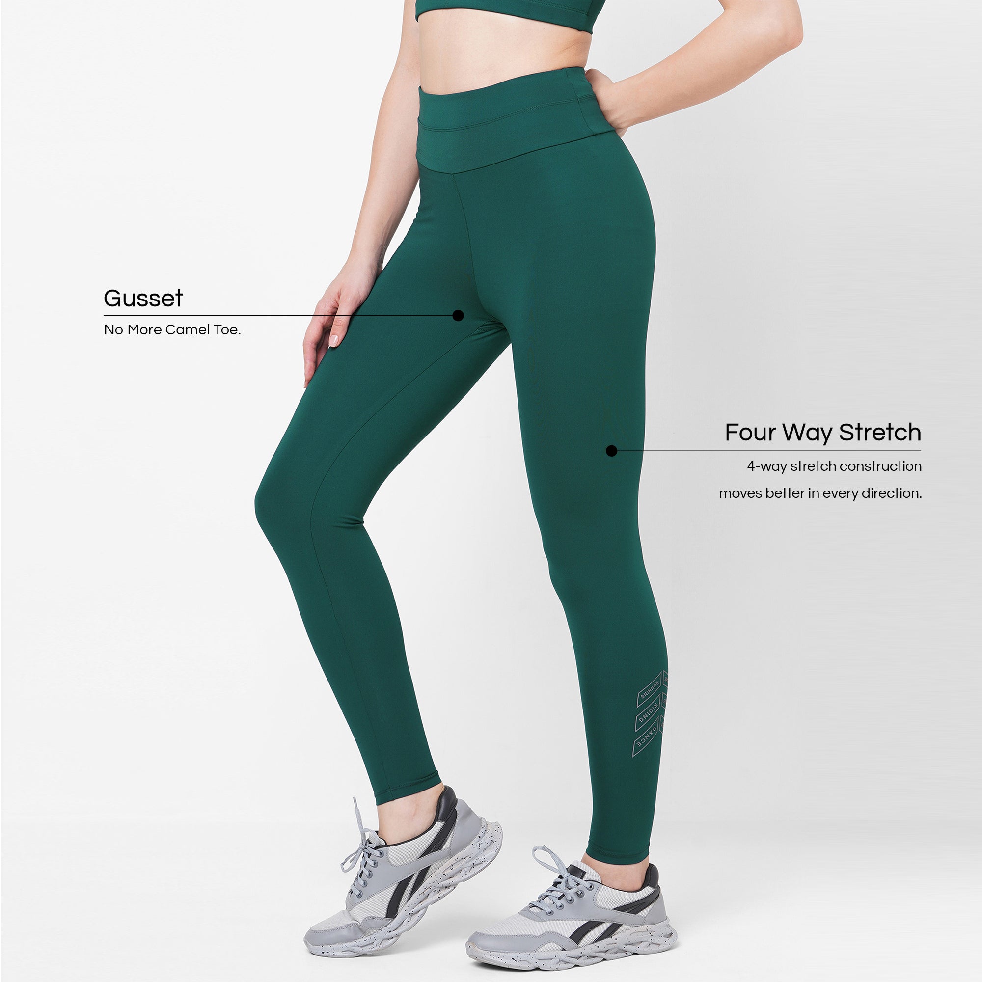 Workout Legging - Sea Green and Grey Fairy