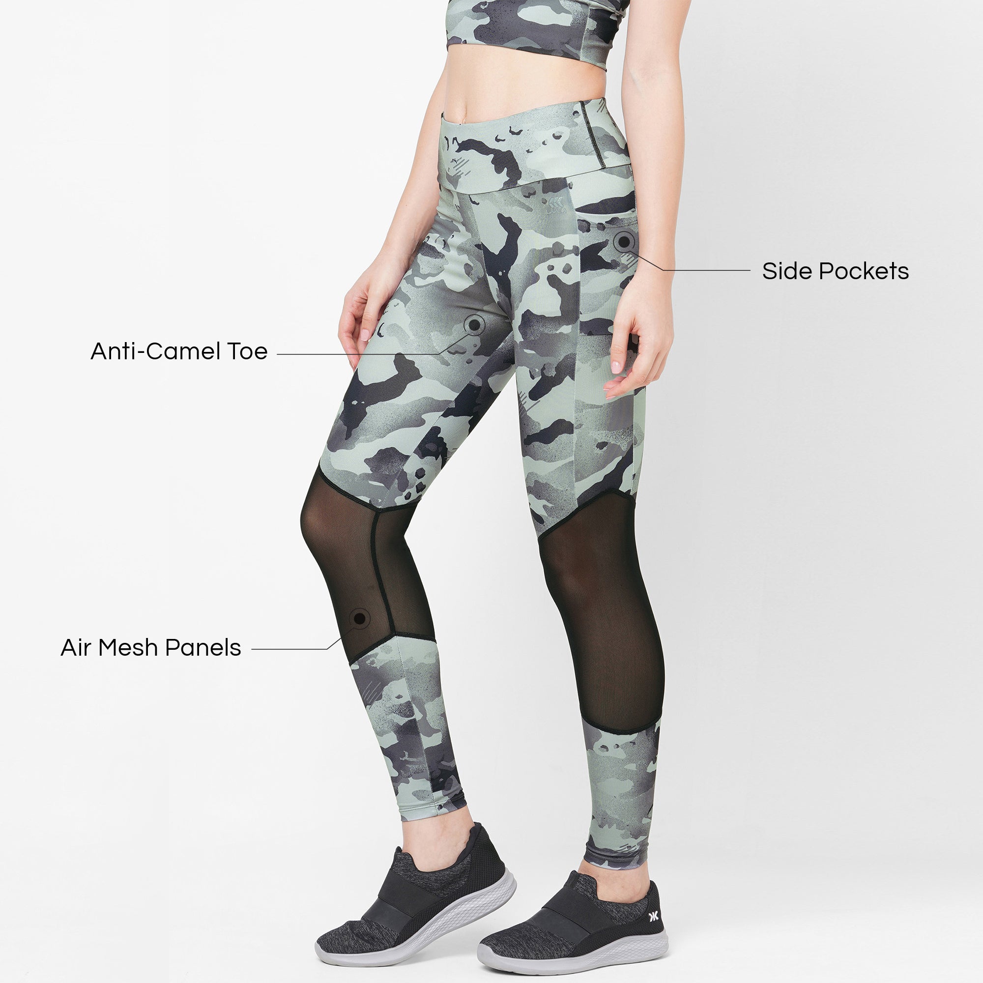 Camouflage mesh clearance leggings