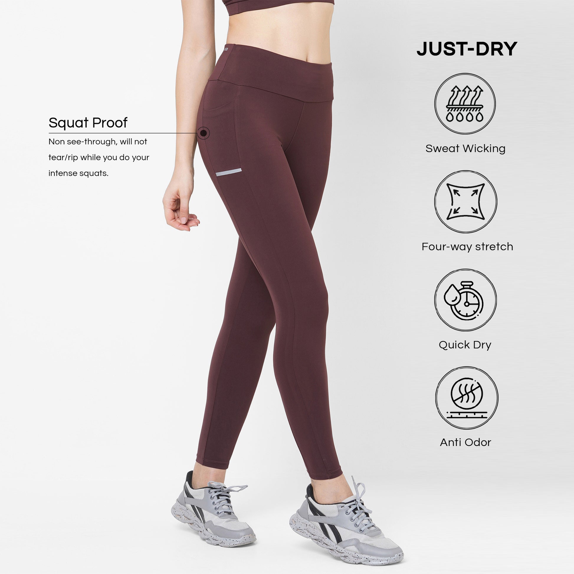 Women Steel Grey & Purple 7/8 Highwaist Camo Print Workout Tights – Laasa  Sports
