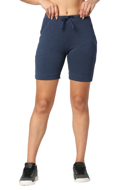 WOMEN'S SOLID ESSENTIAL COTTON SHORTS