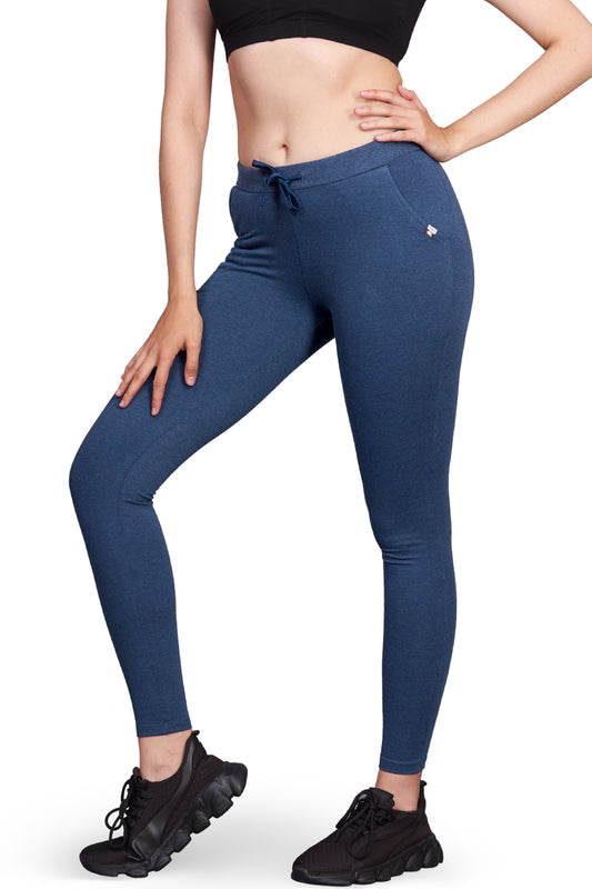 ENSIGN BLUE SKINNY FIT LIGHT-WEIGHT RUNNING TIGHTS – Laasa Sports