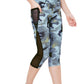 JUST-DRY 3/4 CAMO PRINTED MESH WORKOUT TIGHTS
