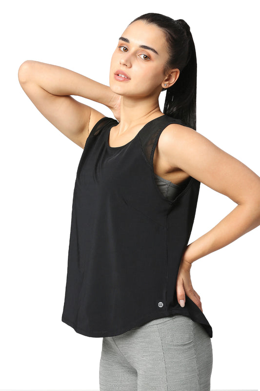 APANA strappy cross activewear sleeveless lightweight top women Size Large