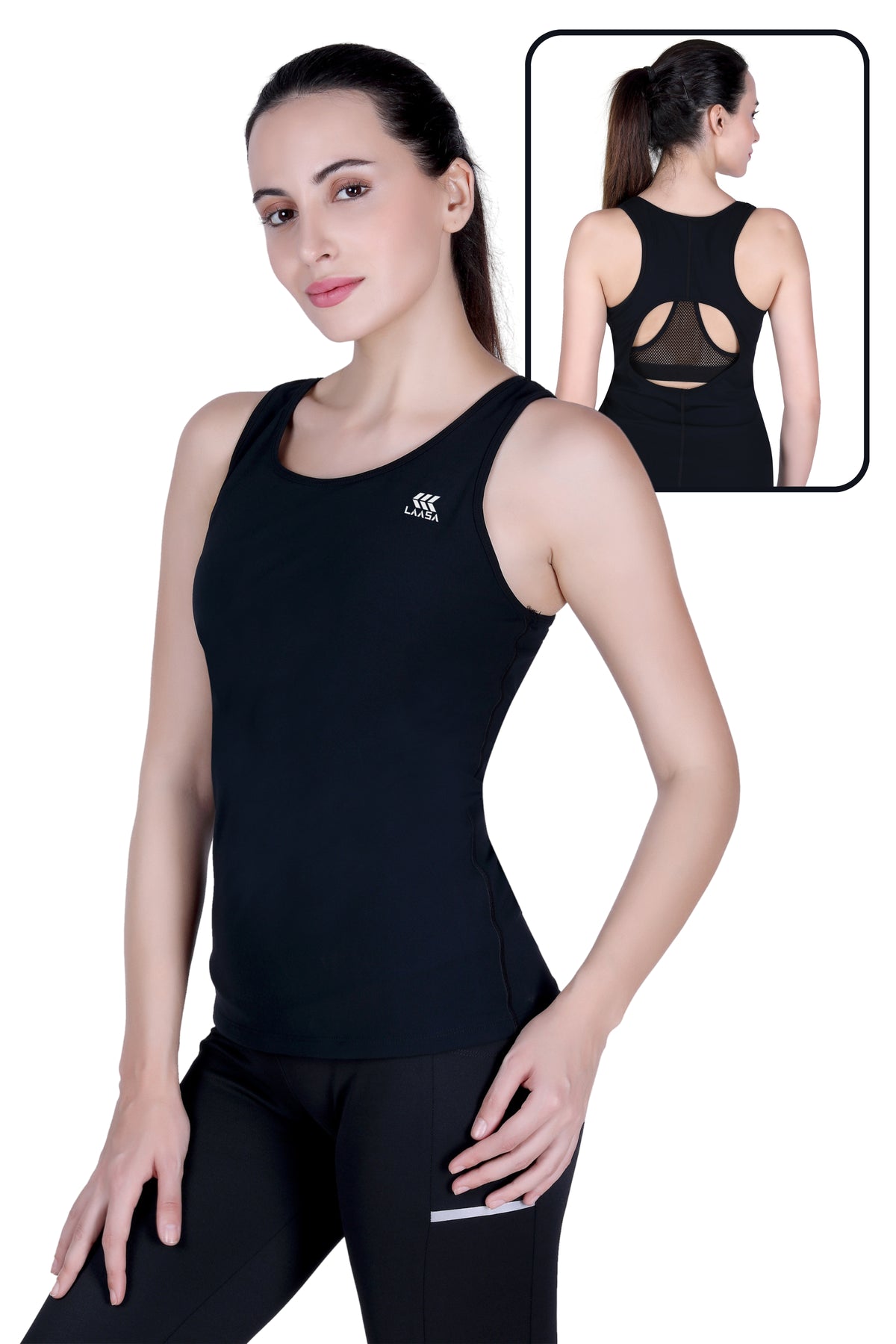 WOMEN'S TANK TOP WITH INBUILD SPORTS BRA