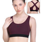 JUST DRY NYLON MATTE RUNNING SPORTS BRA WITH CROSS BACK STYLE