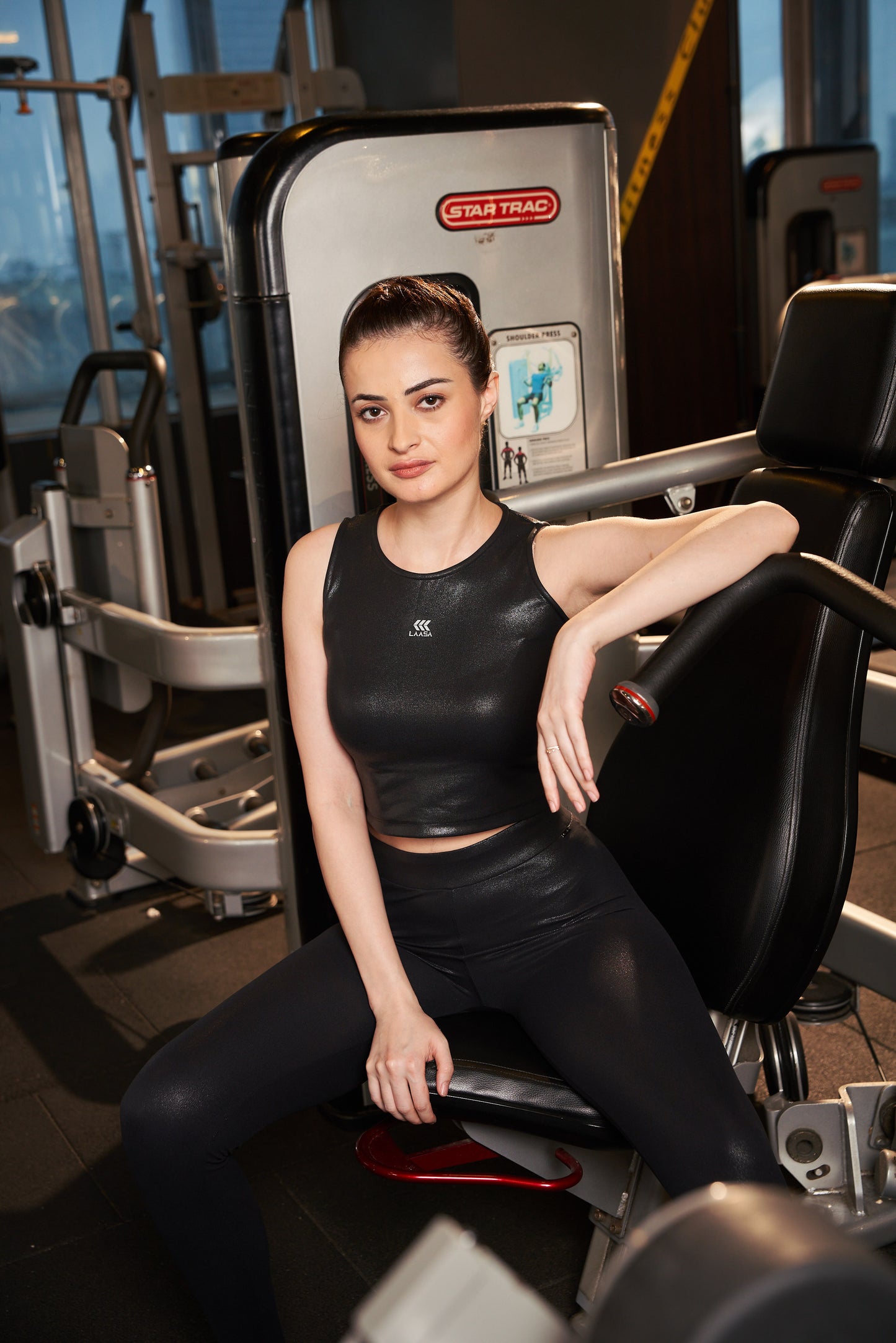 Women’s Black Sleeveless Crop Top