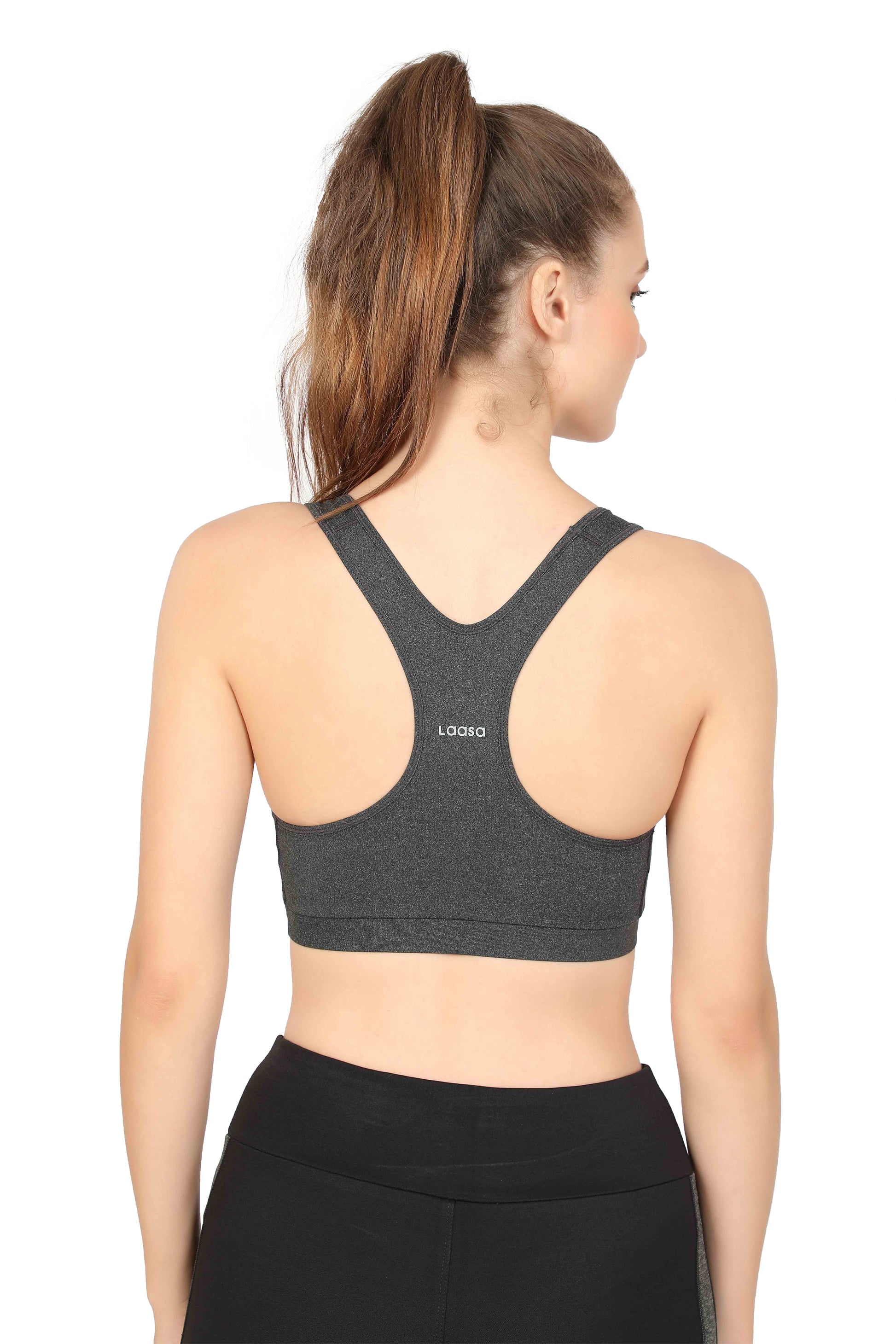 JUST-DRY FREEDOM TO MOVE SPACE DYED SPORTS BRA WITH REMOVABLE PADS