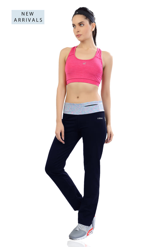 WOMEN'S ATHLEISURE COTTON TRACK PANT WITH HIDDEN KEY POCKET