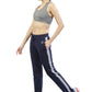WOMEN'S COTTON RUNNING TRACK PANT WITH ZIPPER POCKETS