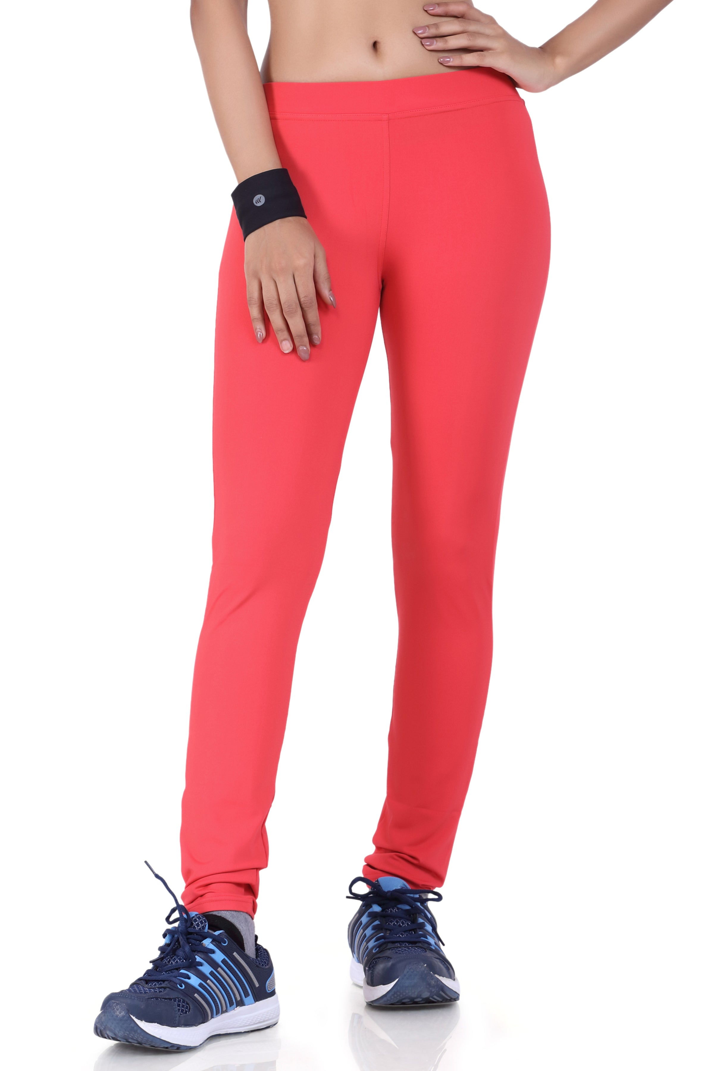 Women Red Solid Casual Churidar Leggings - MENSIMPRESSION - 3689623