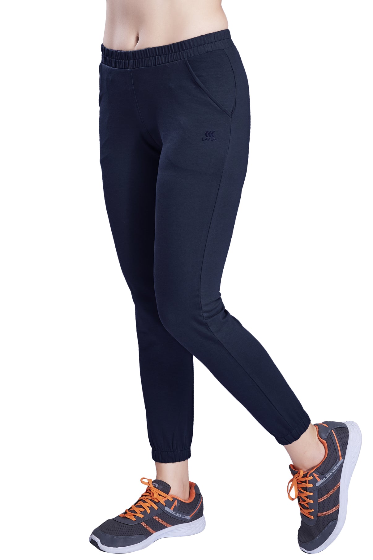 Laasa Sports Women Navy Blue Cotton Joggers for Women